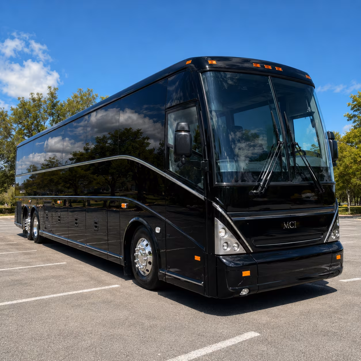 lewisville charter bus services exterior