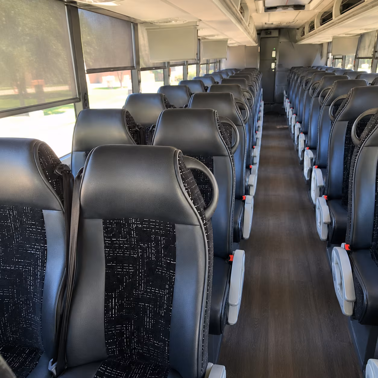 lewisville charter bus services interior
